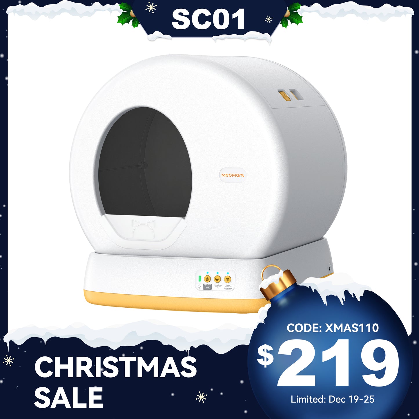 Meowant Self-Cleaning Cat Litter Box - MW-SC01