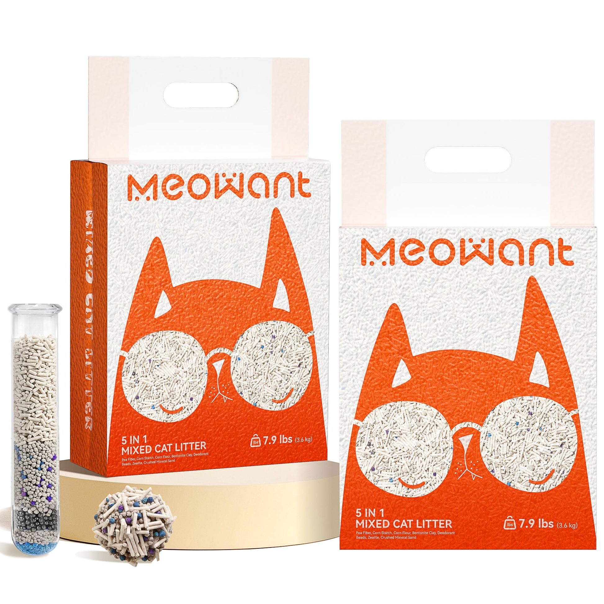 Meowant 5 - in - 1 Mixed Cat Litter 7.9lbs*2 – Pre - Order - Meowant
