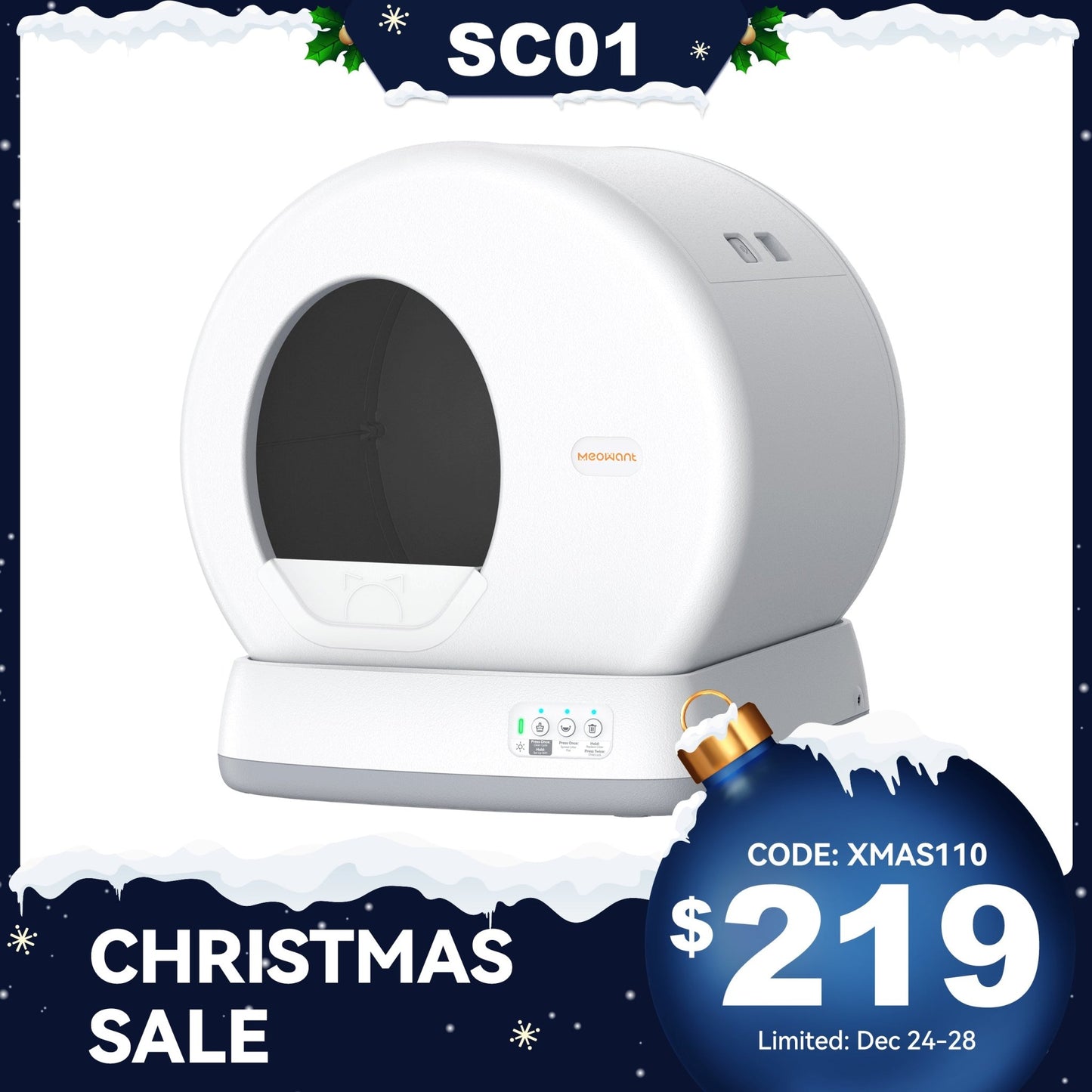 Meowant Self - Cleaning Cat Litter Box - MW - SC01 - Meowant