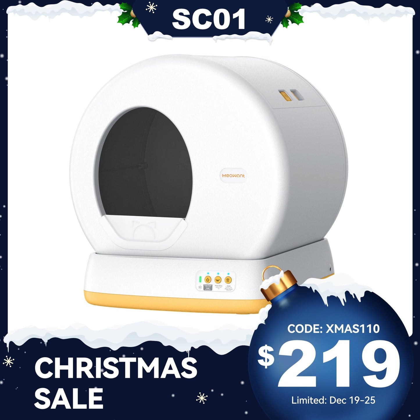 Meowant Self - Cleaning Cat Litter Box - MW - SC01 - Meowant