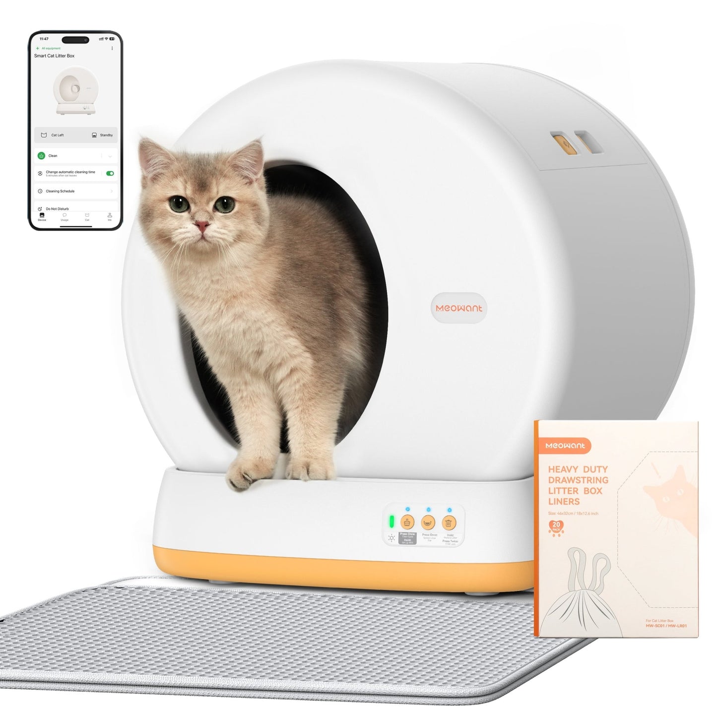 Meowant Self - Cleaning Cat Litter Box - MW - SC01 - Meowant