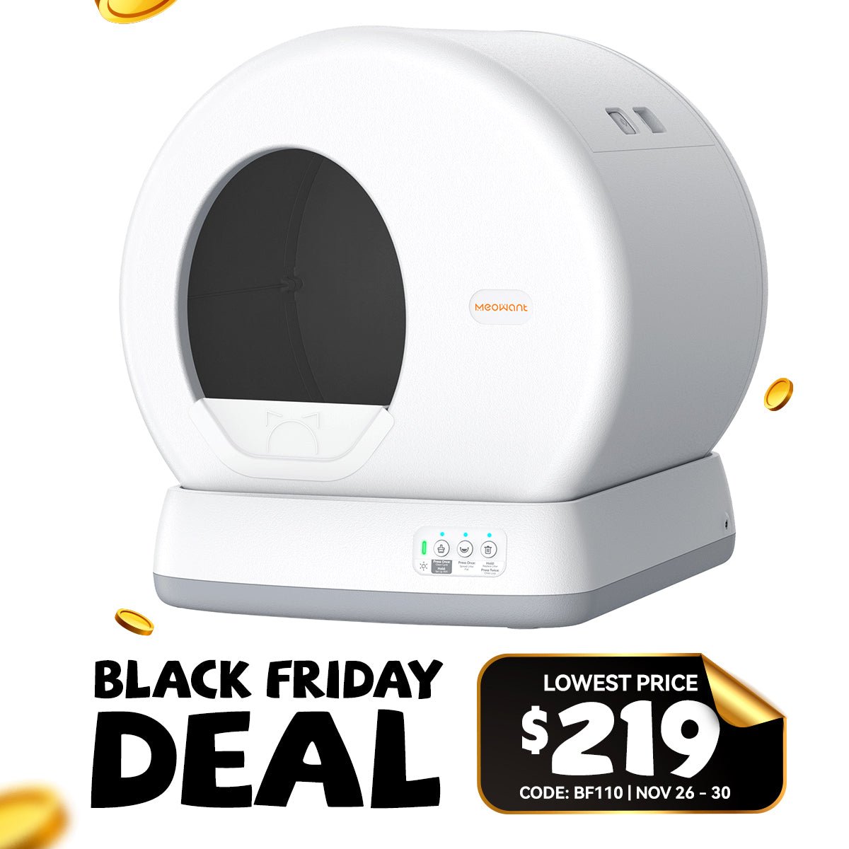 Meowant Self - Cleaning Cat Litter Box - MW - SC01 - Meowant