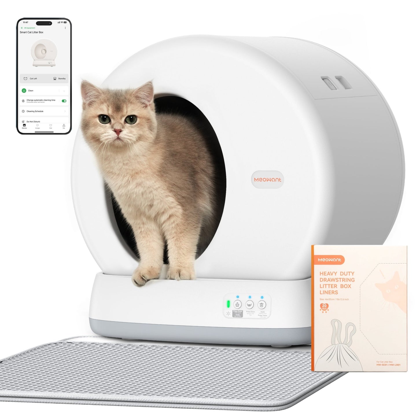 Meowant Self - Cleaning Cat Litter Box - MW - SC01 - Meowant