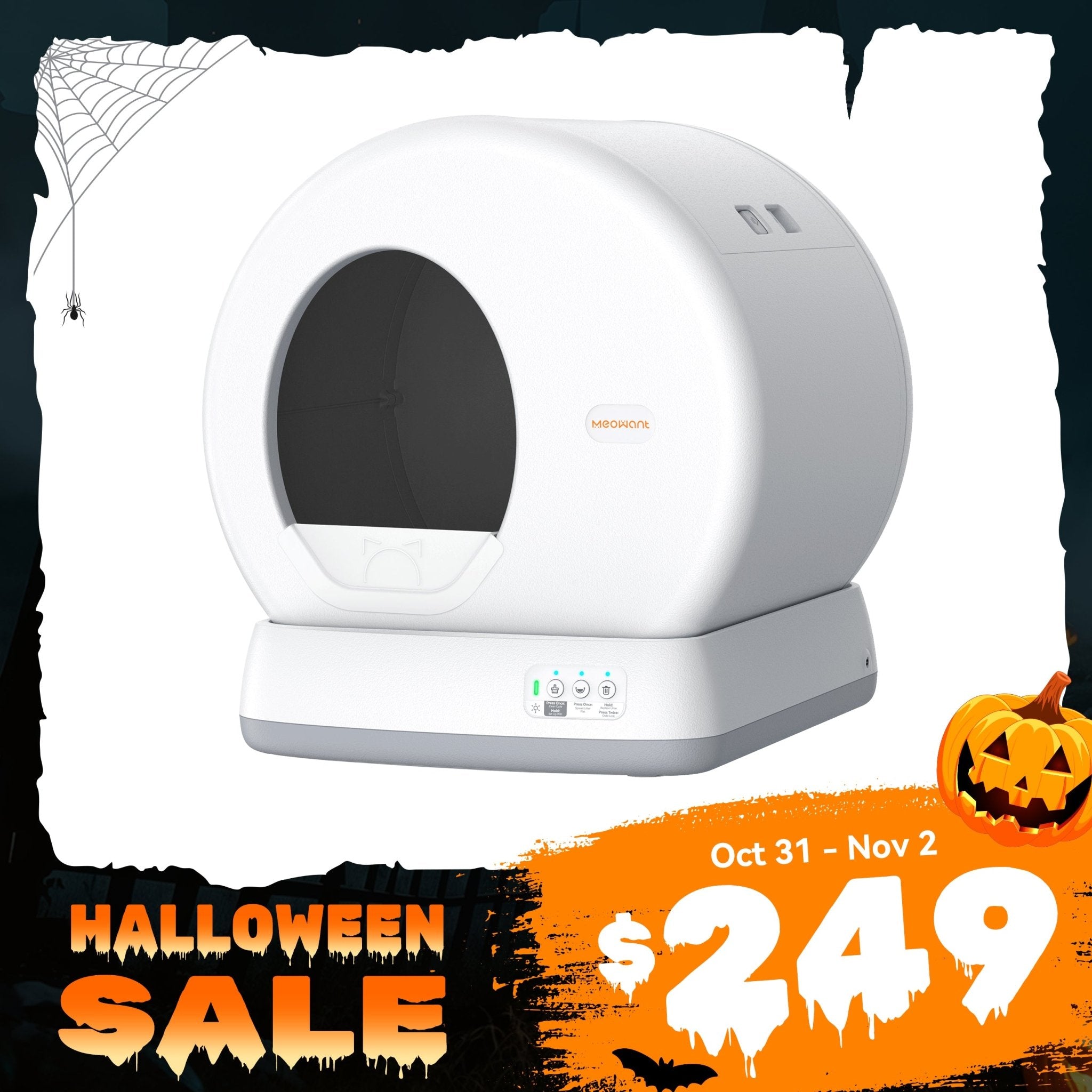 Meowant Self - Cleaning Cat Litter Box - MW - SC01 (Gray) - Meowant