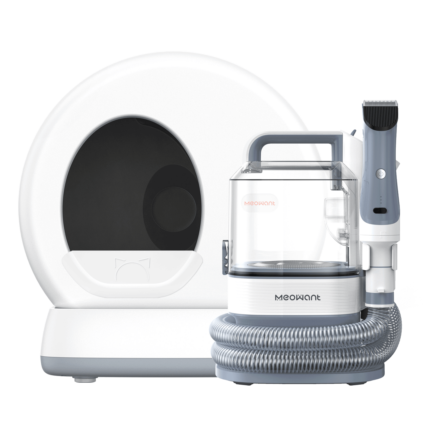 Meowant Self - Cleaning Cat Litter Box MW - SC01 + Pet Grooming Kit - Meowant