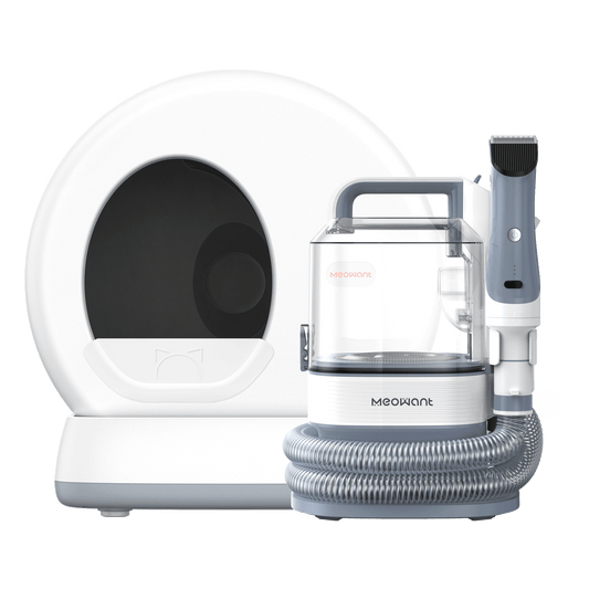 Meowant Self - Cleaning Cat Litter Box MW - SC01 + Pet Grooming Kit - Meowant