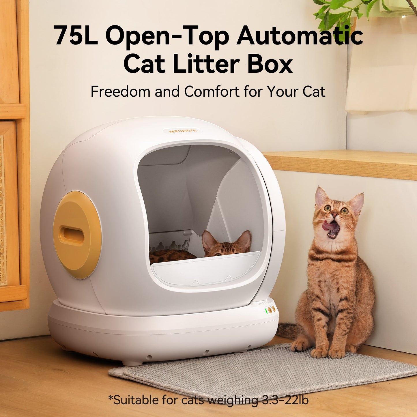 Meowant Self - Cleaning Cat Litter Box - MW - SC02 (White) - Meowant