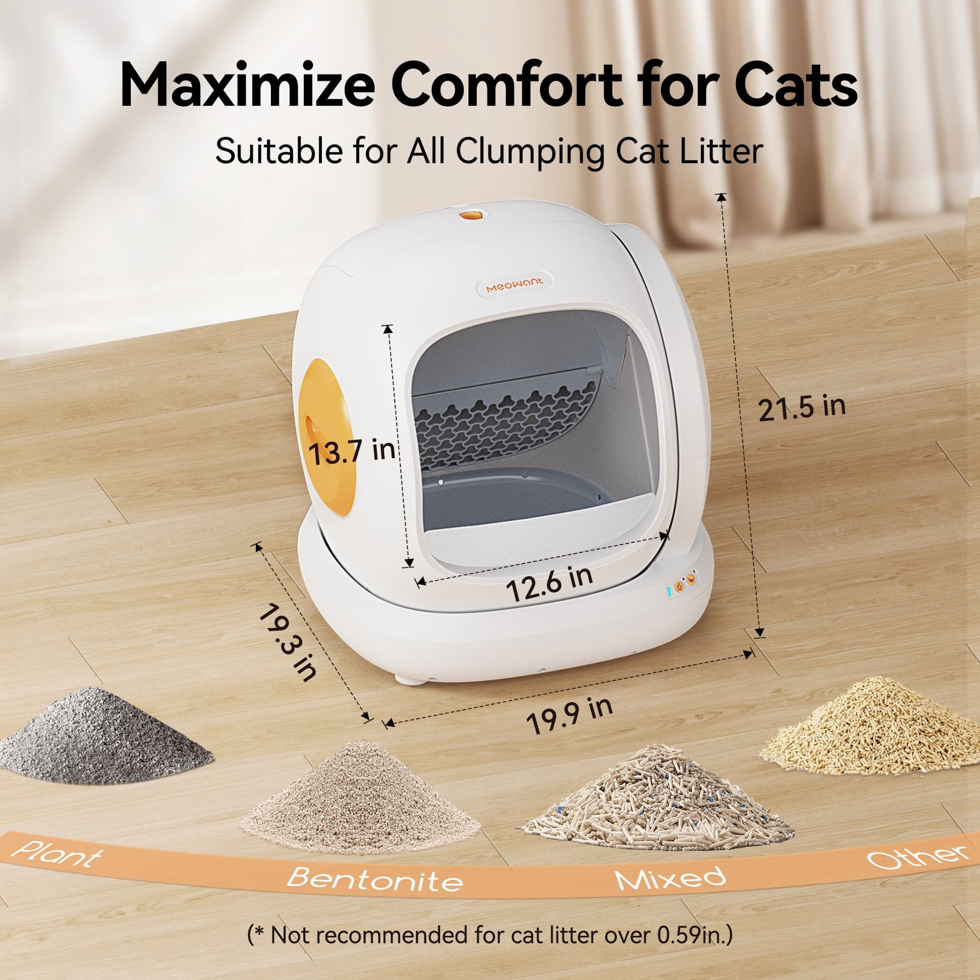 Meowant Self - Cleaning Cat Litter Box - MW - SC02 (White) - Meowant