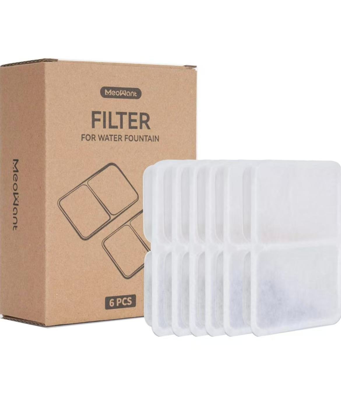 Meowant Water Fountain MW - DF01 Filter Replacement, 6pcs - Meowant