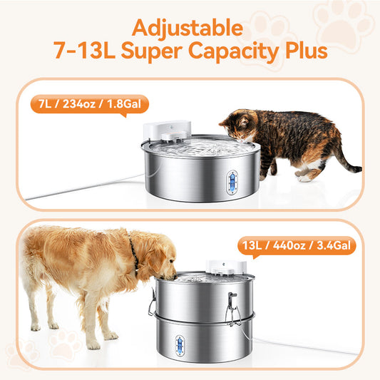 Meowant Stainless Steel Dog Water Fountain DF01