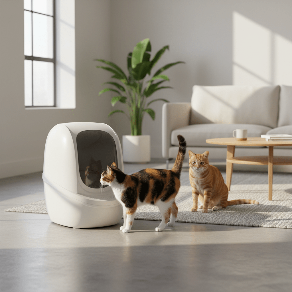 Are Auto Litter Boxes Safe for Multiple Cats? - Meowant