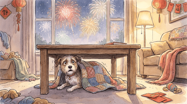 Only Dogs Fear Fireworks? How to Soothe Scared Pets During Lunar New Year - Meowant