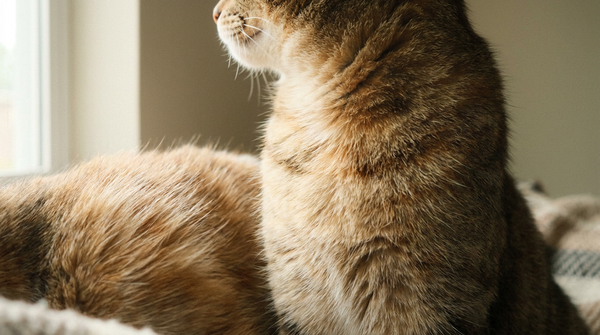 Close-up of a cat\'s fur showing texture and natural sheen