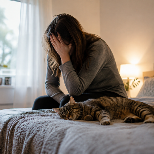 Editorial scene representing Common Mistakes When Reacting to a Single Off Night in Your Cat