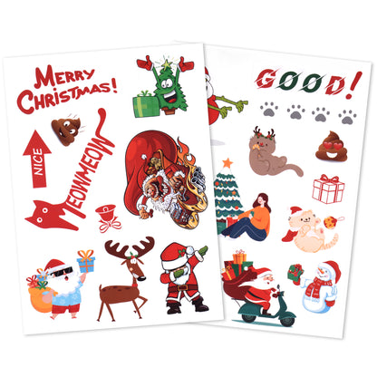 Meowant Christmas Sticker Set | Cute Pet Holiday Stickers (2 Sheets)
