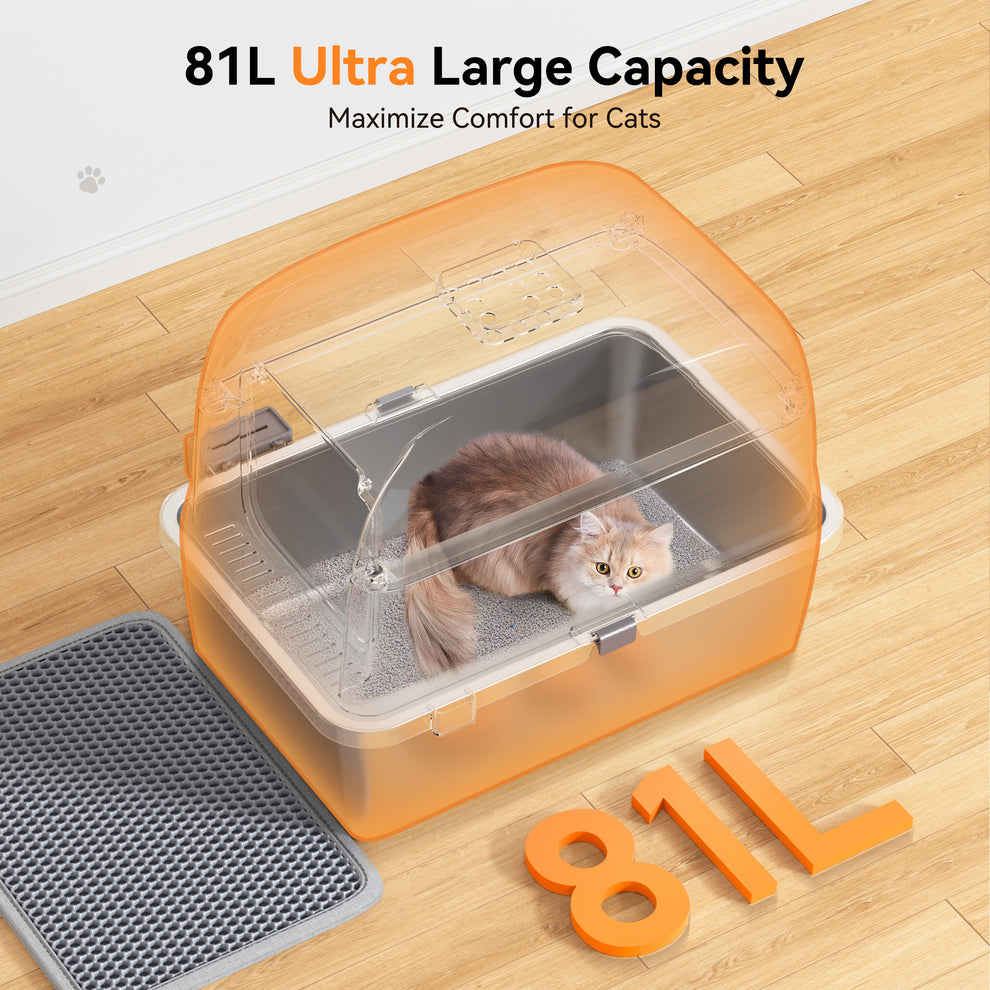 stainless steel cat litter box with lid​