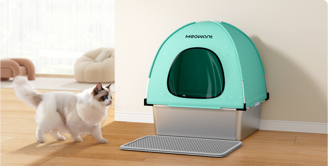 Meowant 3-in-1 Stainless Steel Cat Litter Box-LB05