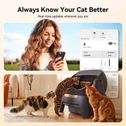 Meowant Self-Cleaning Cat Litter Box - MW-SC10(Black)