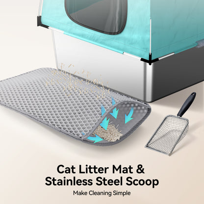 Meowant 3-in-1 Stainless Steel Cat Litter Box-LB05