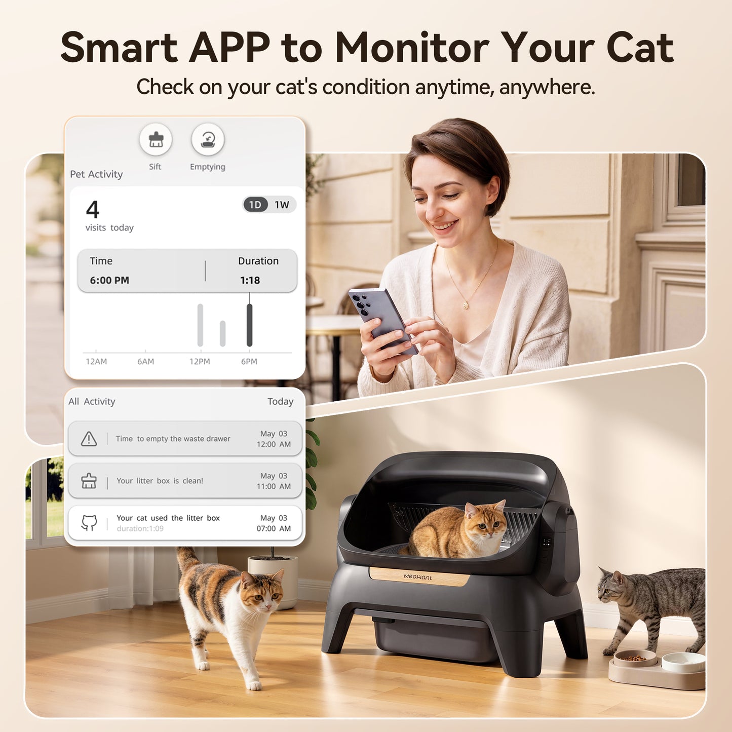 Meowant Self-Cleaning Cat Litter Box –SC10 (Pre-Order Ships in 20-30 Days)