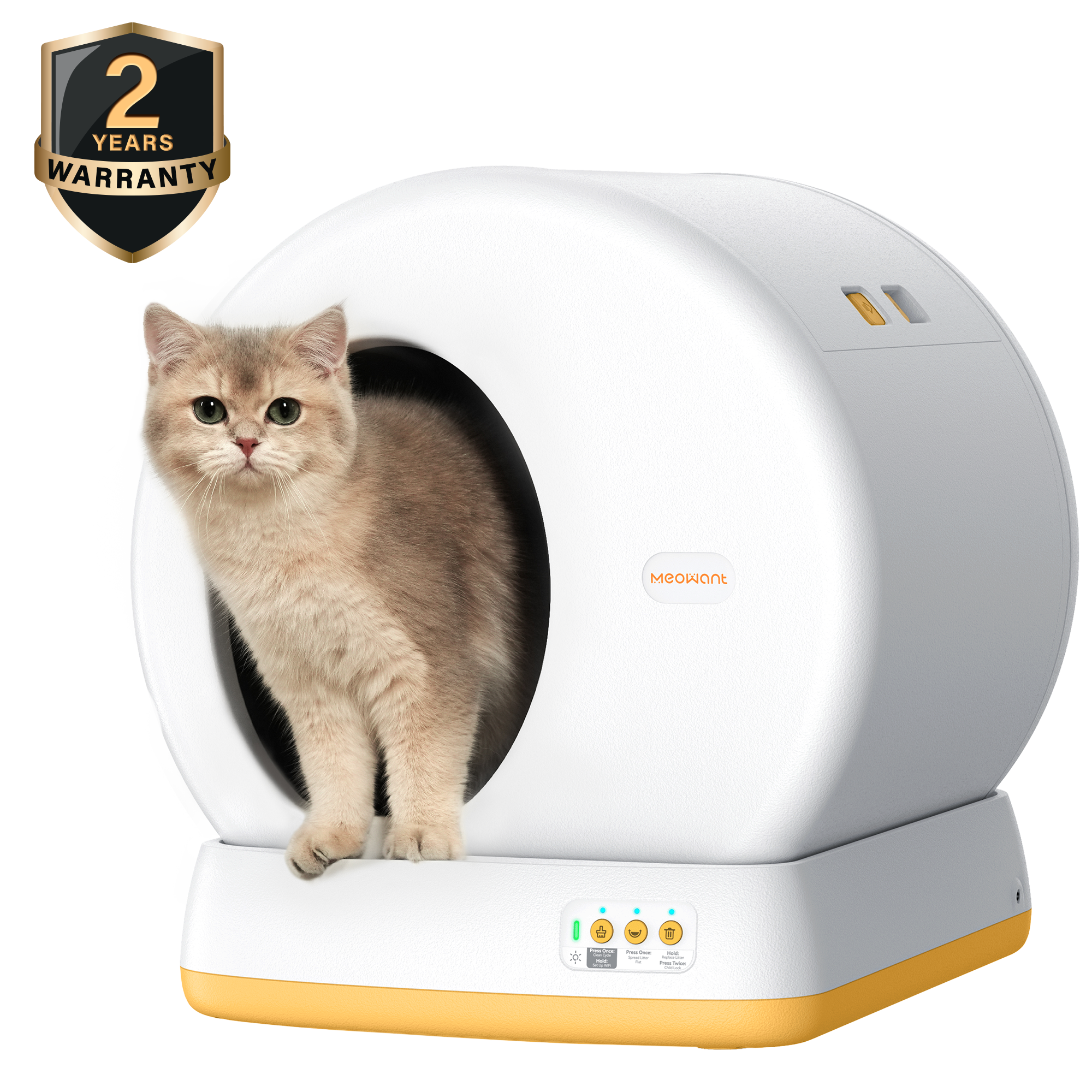Meowant Self-Cleaning Cat Litter Box - MW-SC01 (Gray&Yellow)