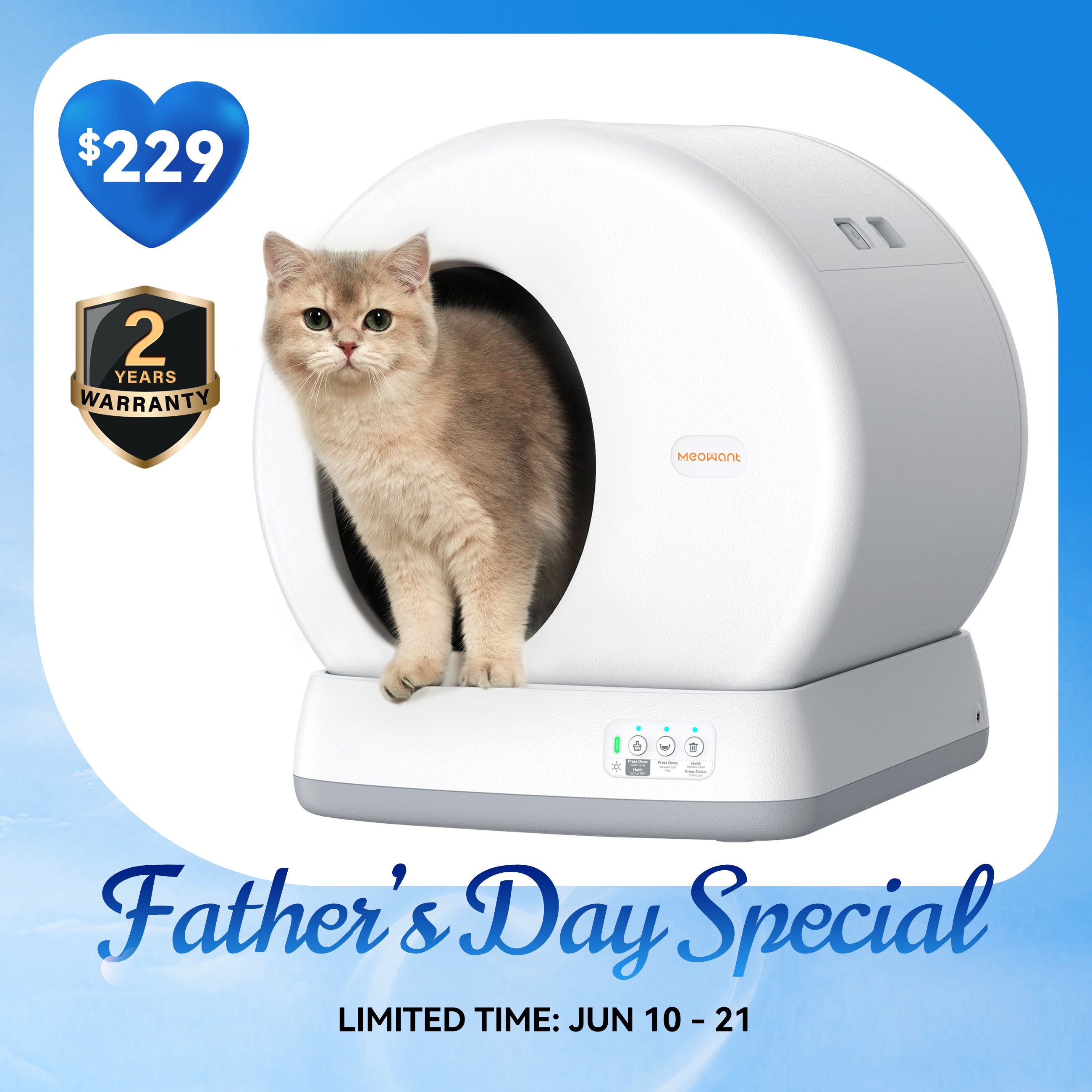 Meowant Self-Cleaning Cat Litter Box - MW-SC01 (Gray&Yellow)
