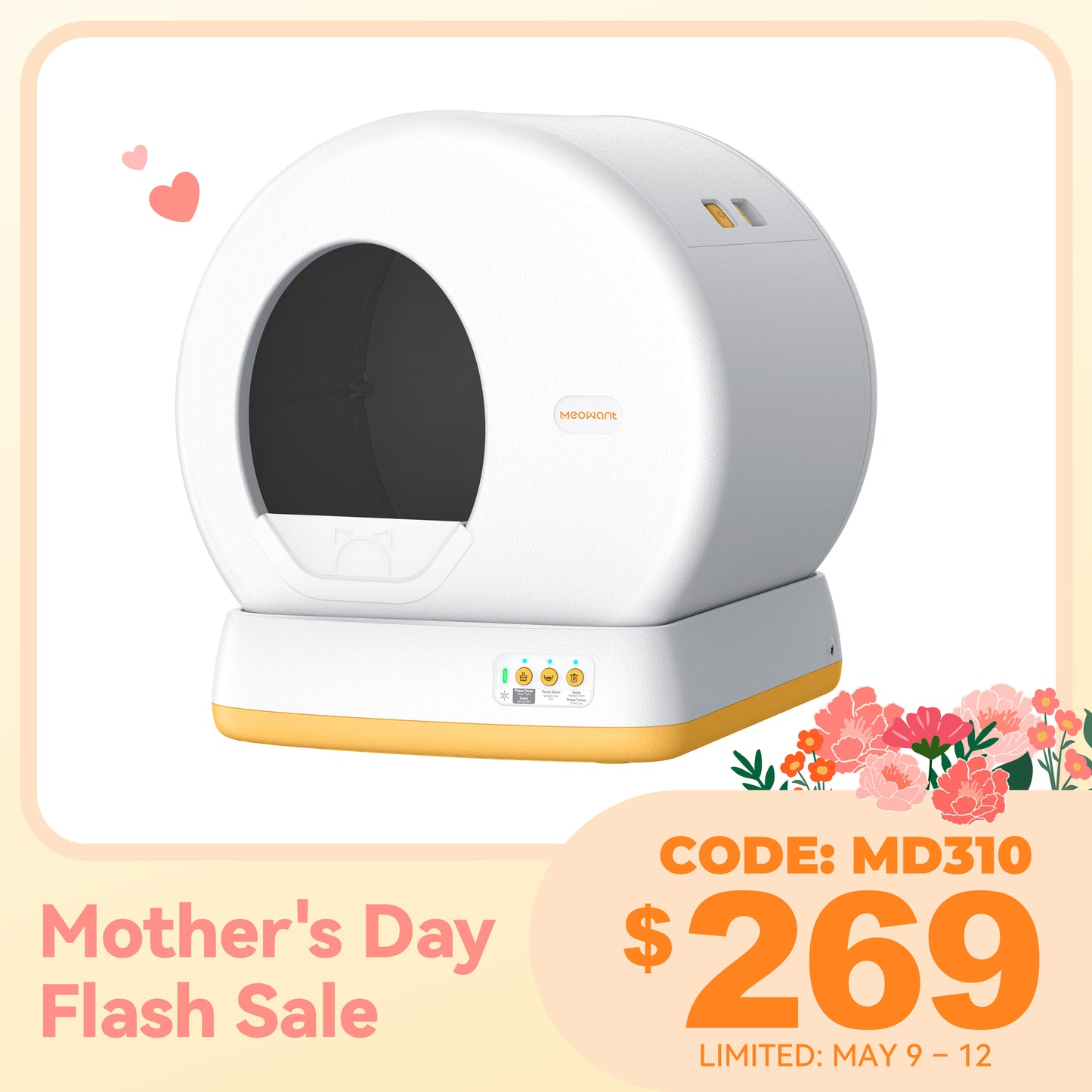 Meowant Self-Cleaning Cat Litter Box - MW-SC01