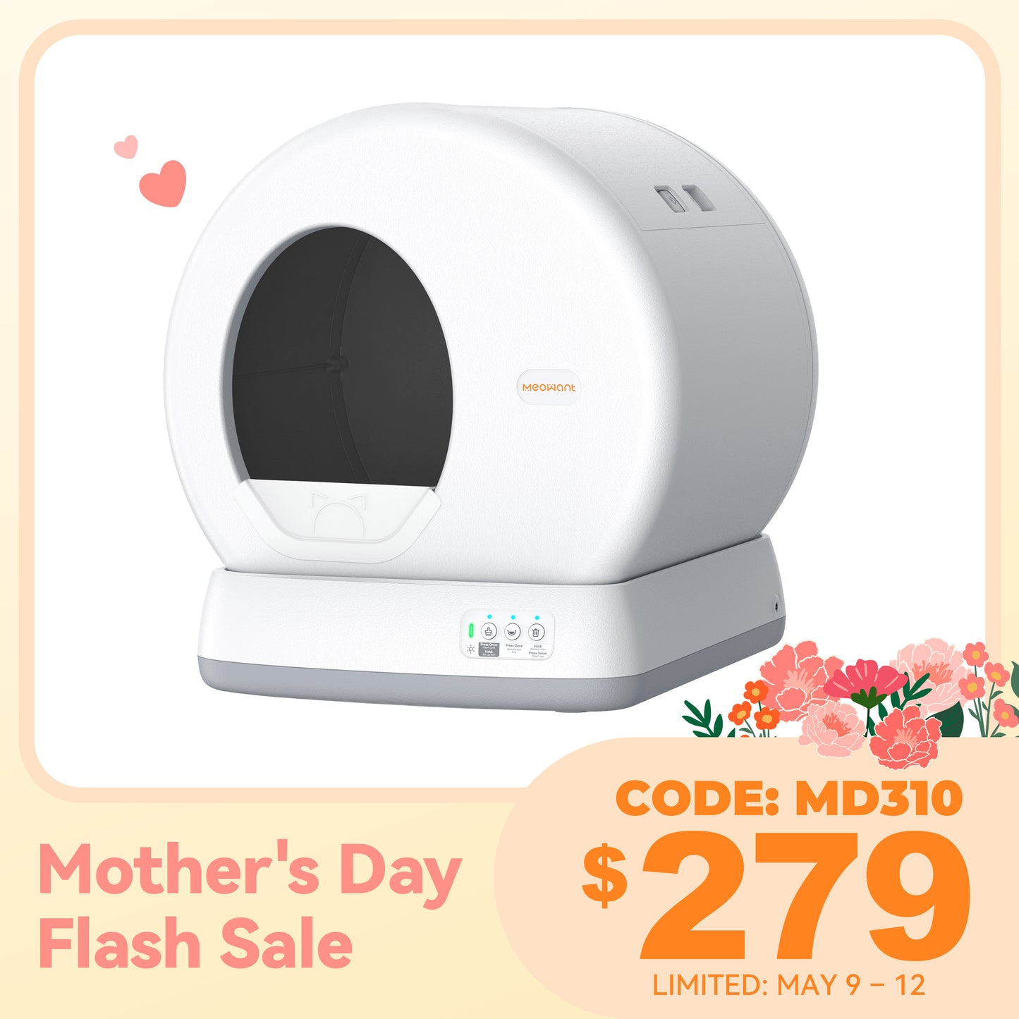 Meowant Self-Cleaning Cat Litter Box - MW-SC01