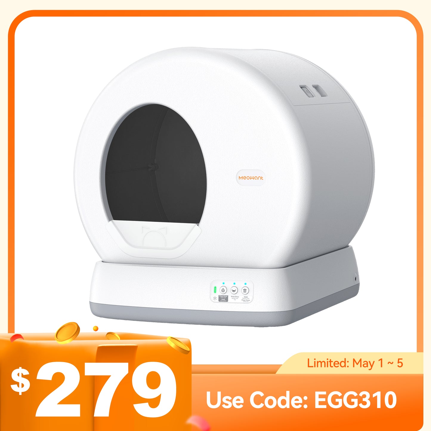 Meowant Self-Cleaning Cat Litter Box - MW-SC01