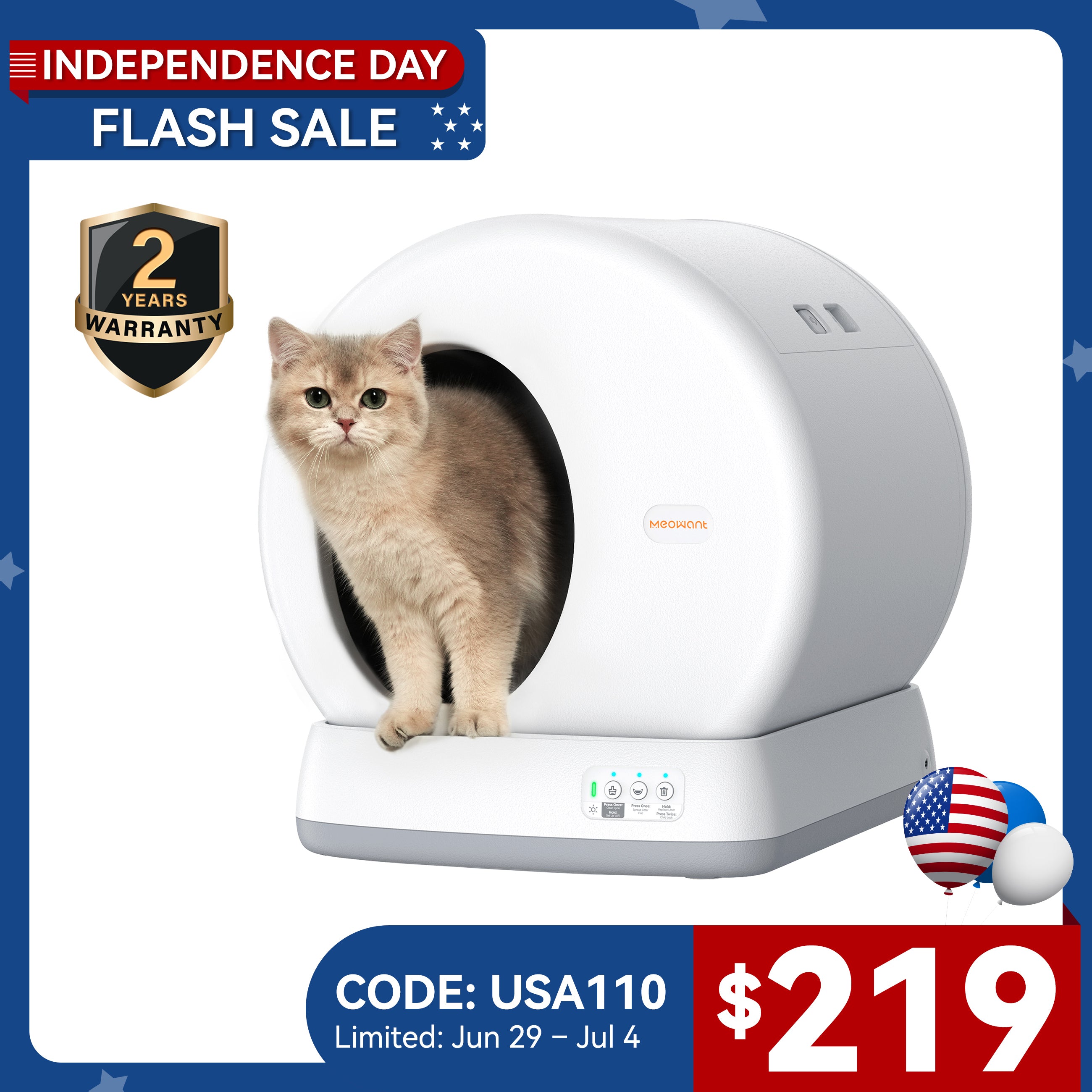 Meowant Self-Cleaning Cat Litter Box - MW-SC01
