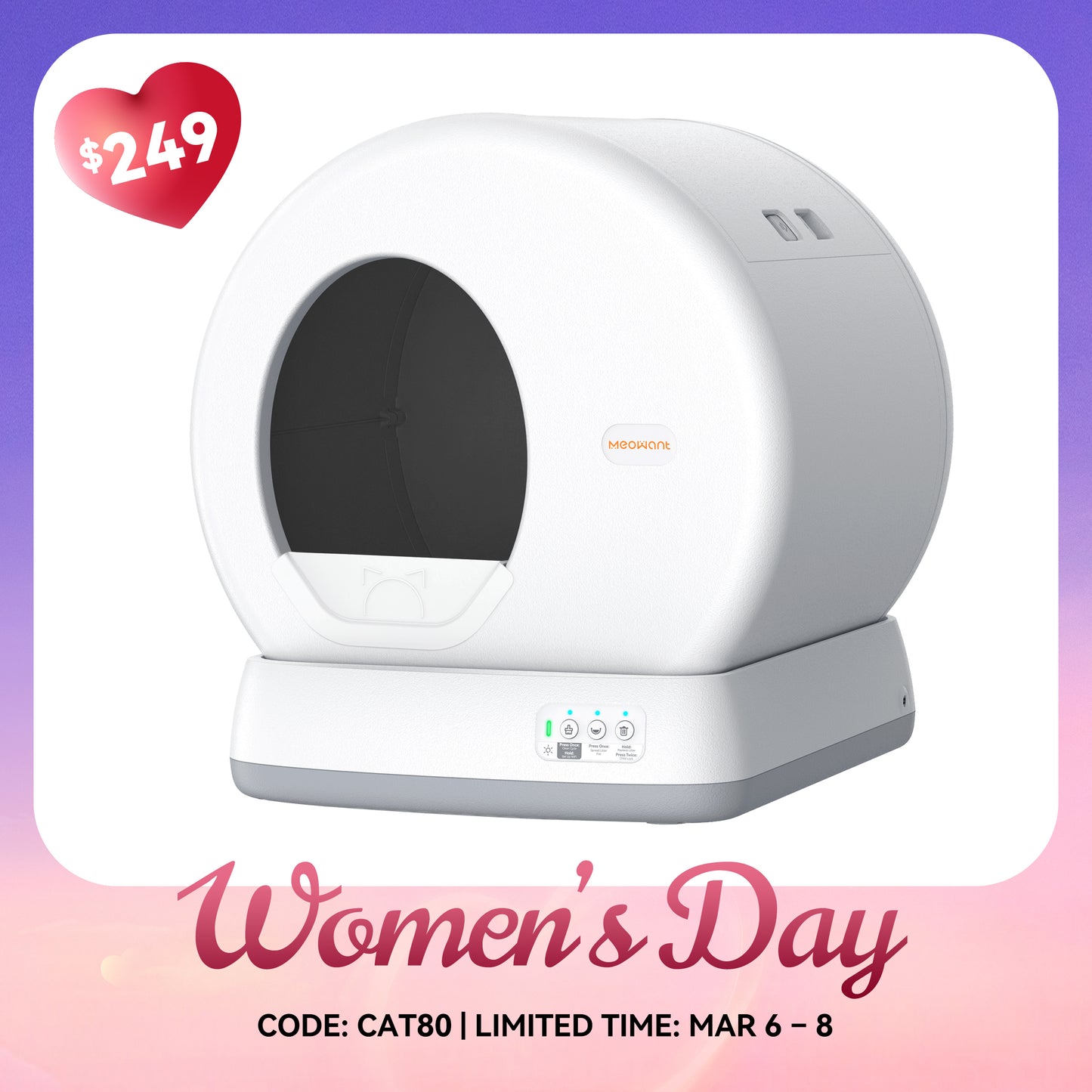 Meowant Self-Cleaning Cat Litter Box - MW-SC01