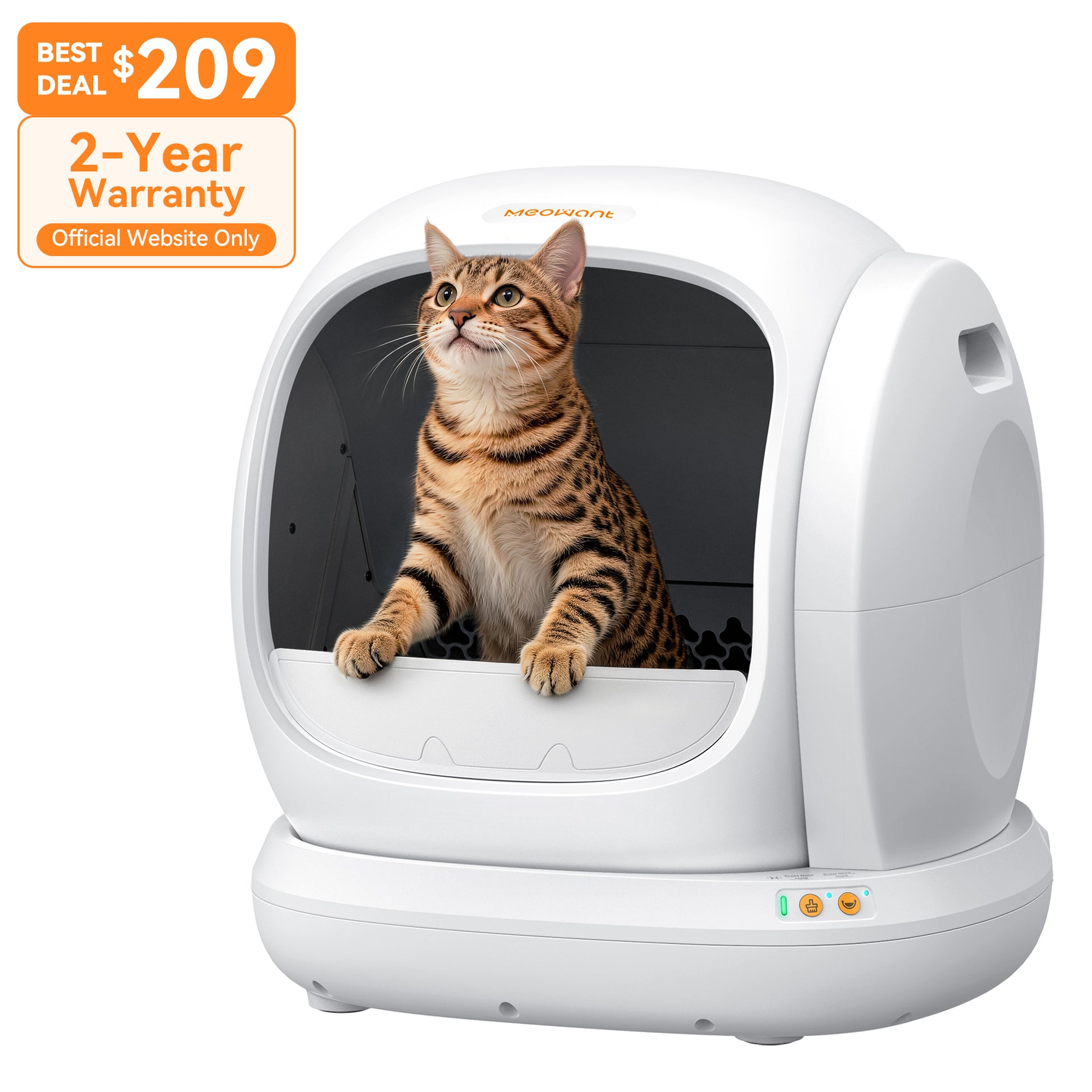 Automatic Litter Box | Smart Health Monitoring | White MWSC02  Meowant