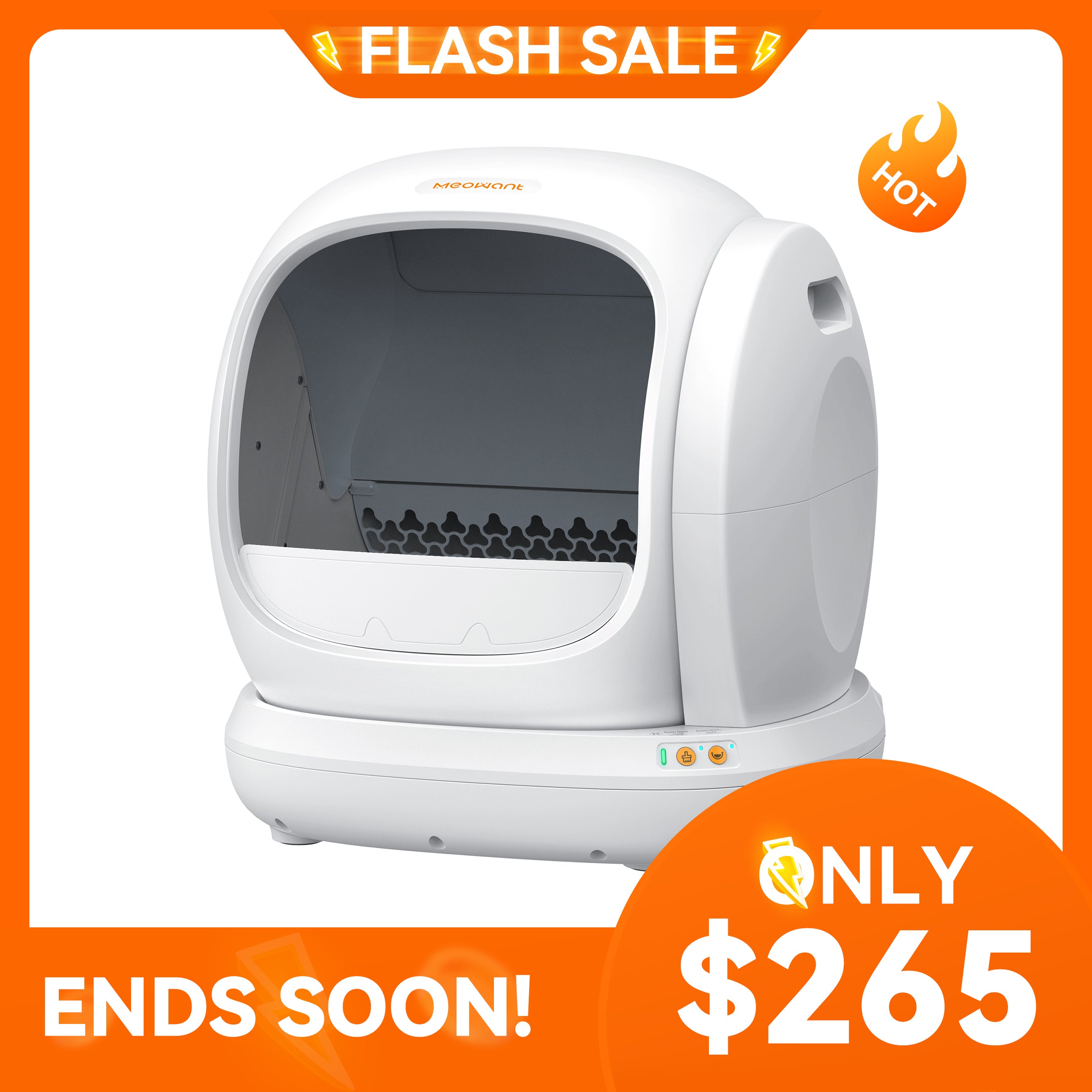 Meowant Self-Cleaning Cat Litter Box - MW-SC02 (White)