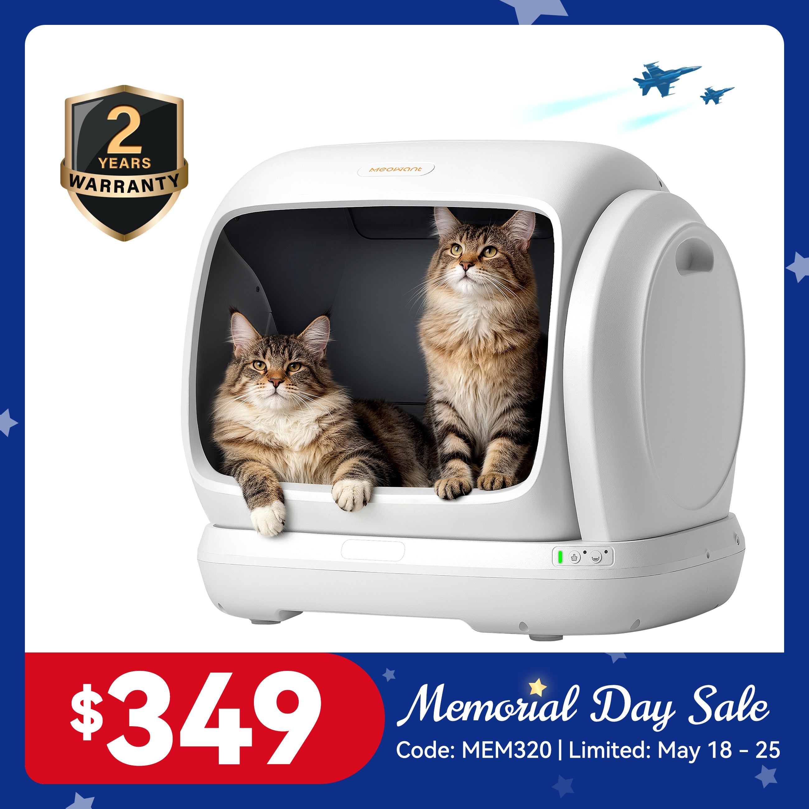 Meowant Self-Cleaning Cat Litter Box – MW-SC09