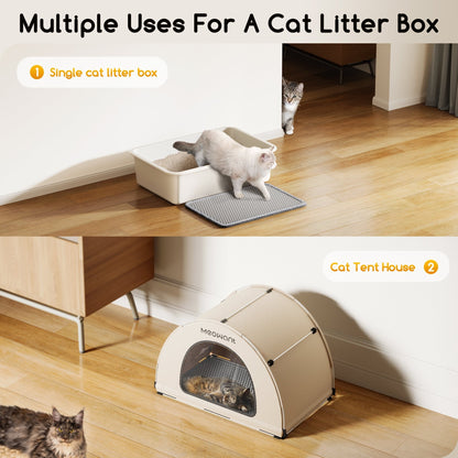 Meowant 3 - In - 1 Stainless Steel Cat Litter Box With Lid - LB03 - Meowant