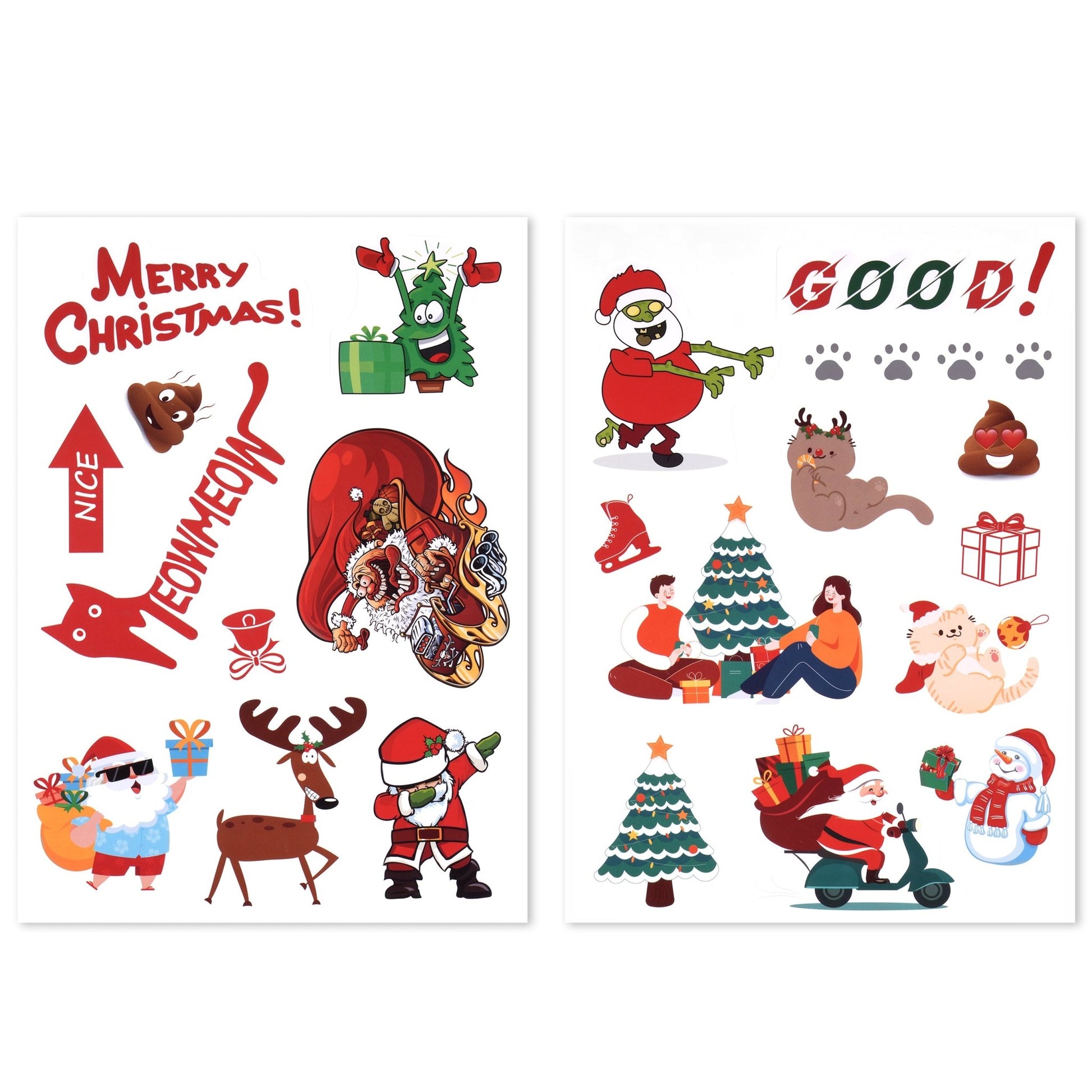 Meowant Christmas Sticker Set | Cute Pet Holiday Stickers (2 Sheets) - Meowant