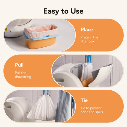 MeoWant Litter Box Liners – Roll Pack (20 Bags/Roll) - Meowant
