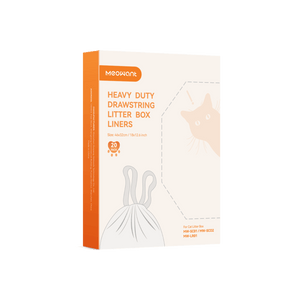 Meowant heavy duty white drawstring litter box liners(SC01/SC02/LR01), 20 pack, 46x32cm, for Meowant cat litter boxes.