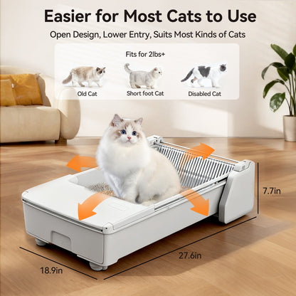Meowant Open Top Self - Cleaning Cat Litter Box – MW - SC03 - Meowant