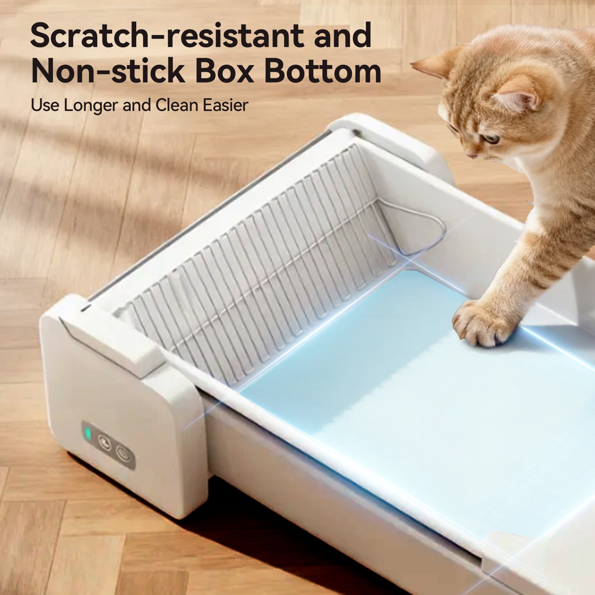 Open‑Top Self‑Cleaning Litter Box, Low Entry | MW‑SC03 – Meowant