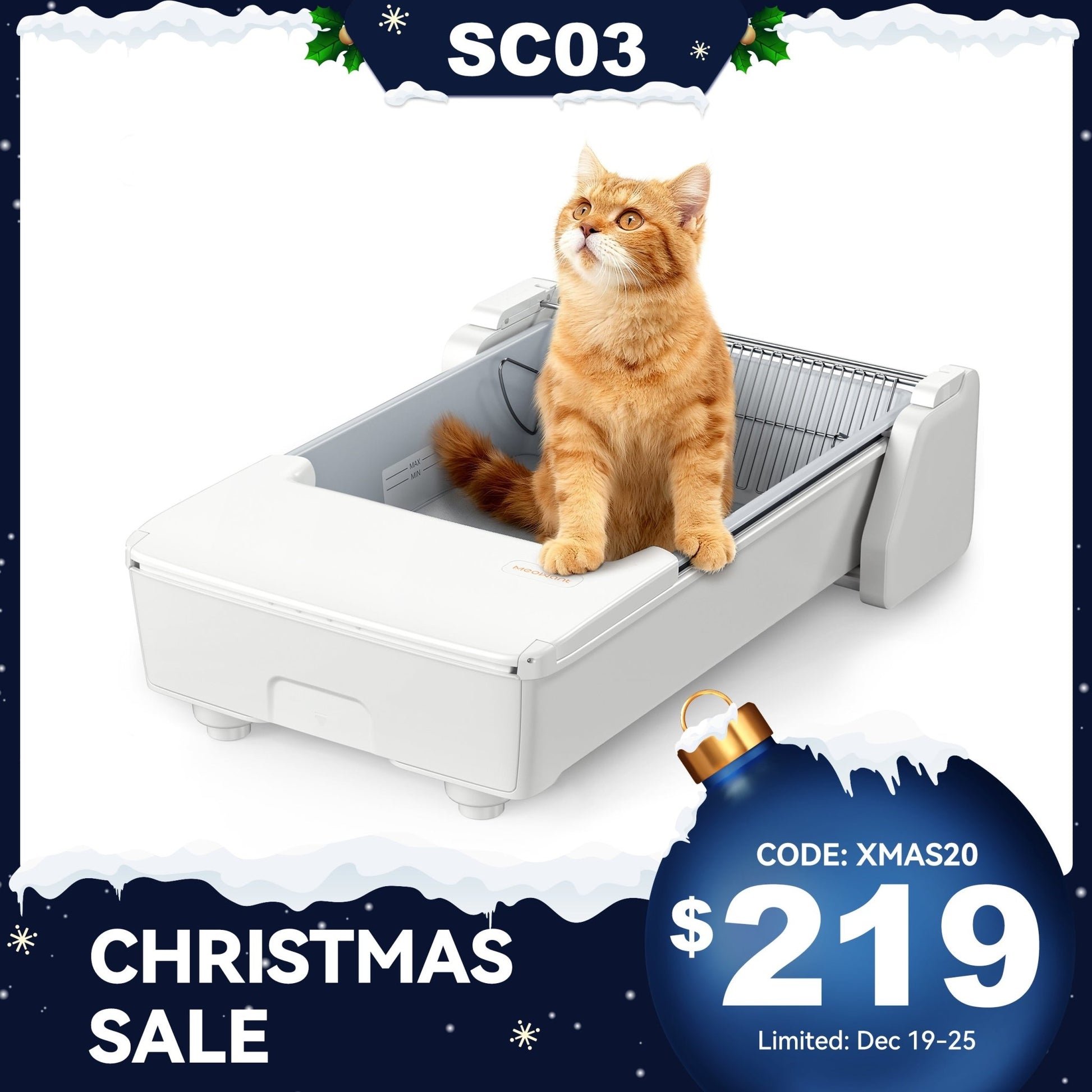 Meowant Open Top Self - Cleaning Cat Litter Box – SC03 - Meowant