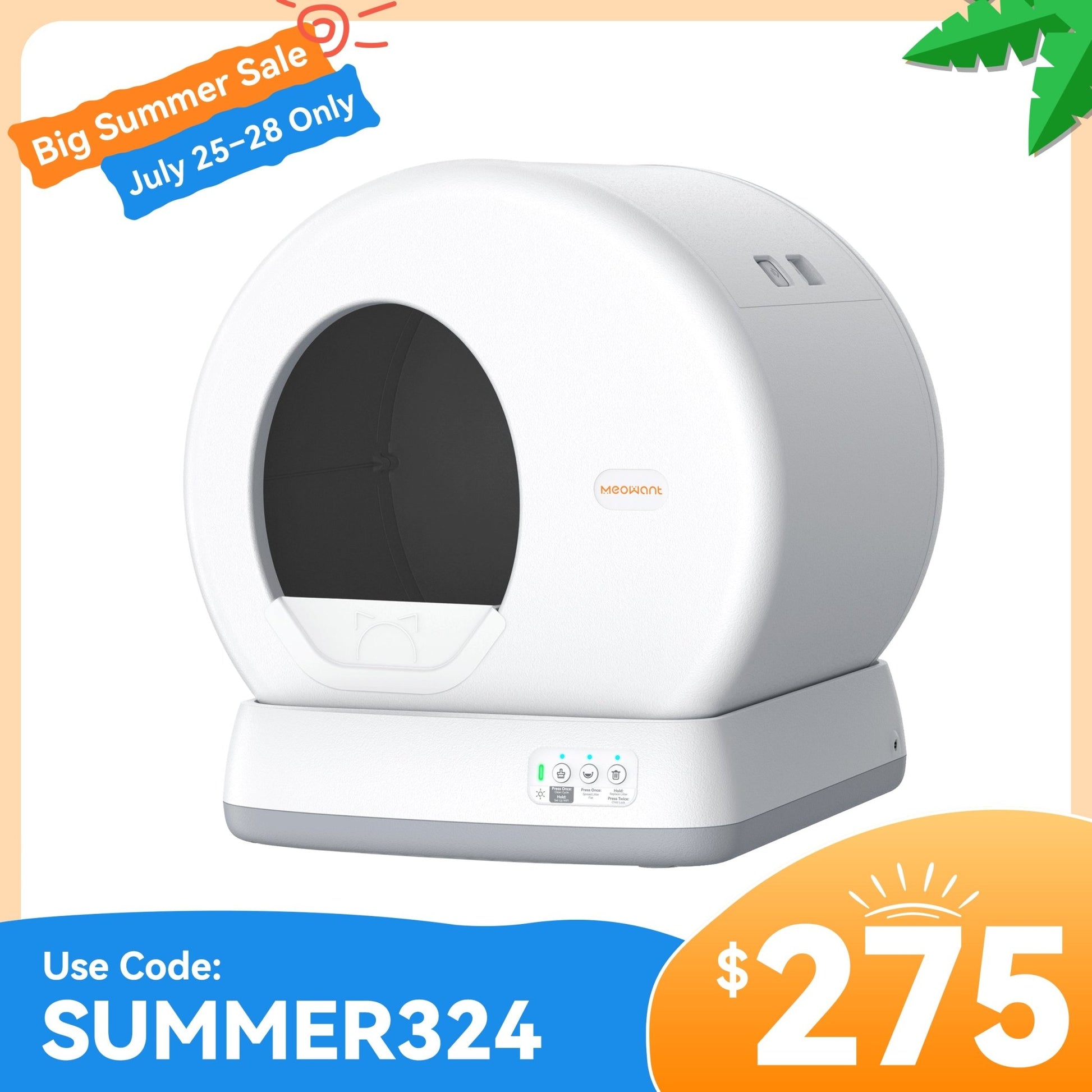 Meowant Self - Cleaning Cat Litter Box - MW - SC01 - Meowant