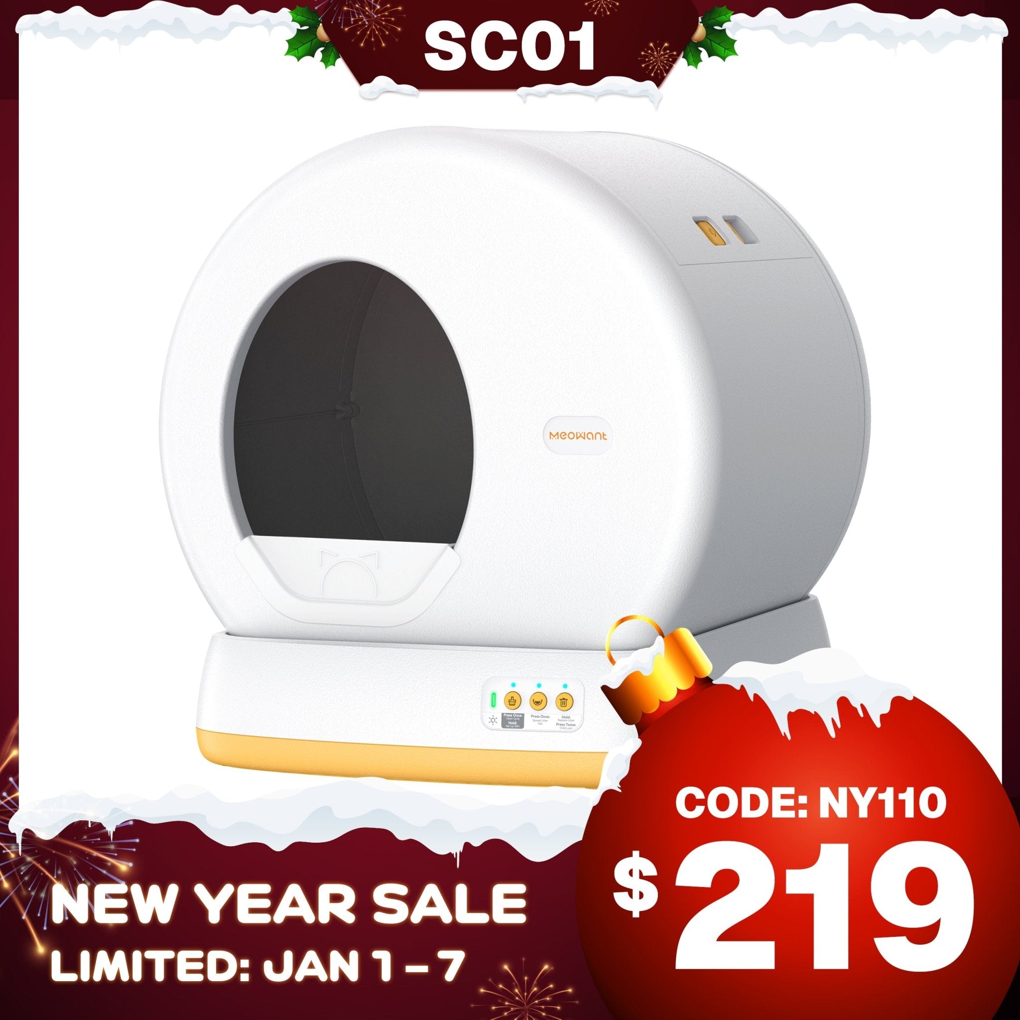 Meowant Self - Cleaning Cat Litter Box - MW - SC01 - Meowant