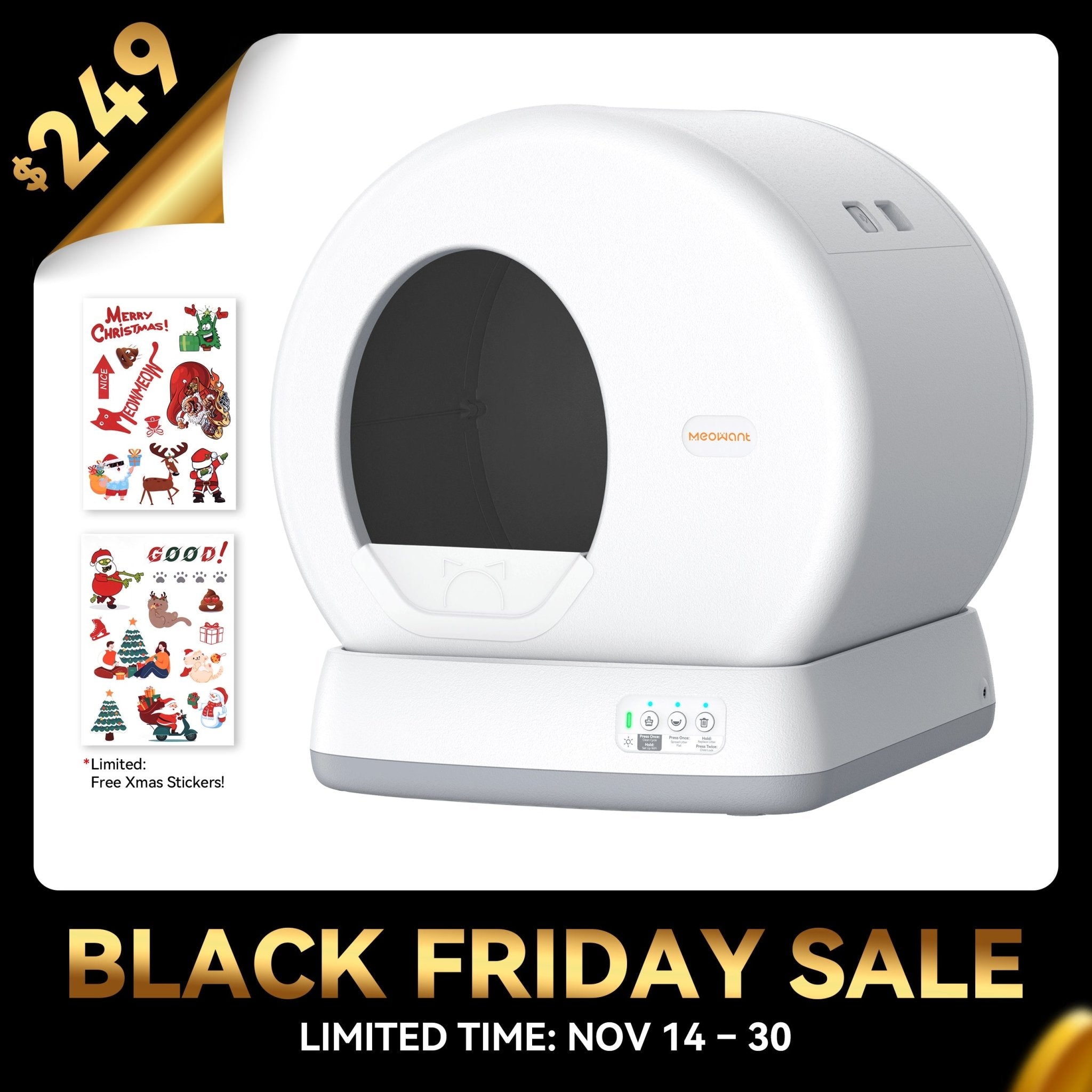 Meowant Self - Cleaning Cat Litter Box - MW - SC01 (Gray) - Meowant