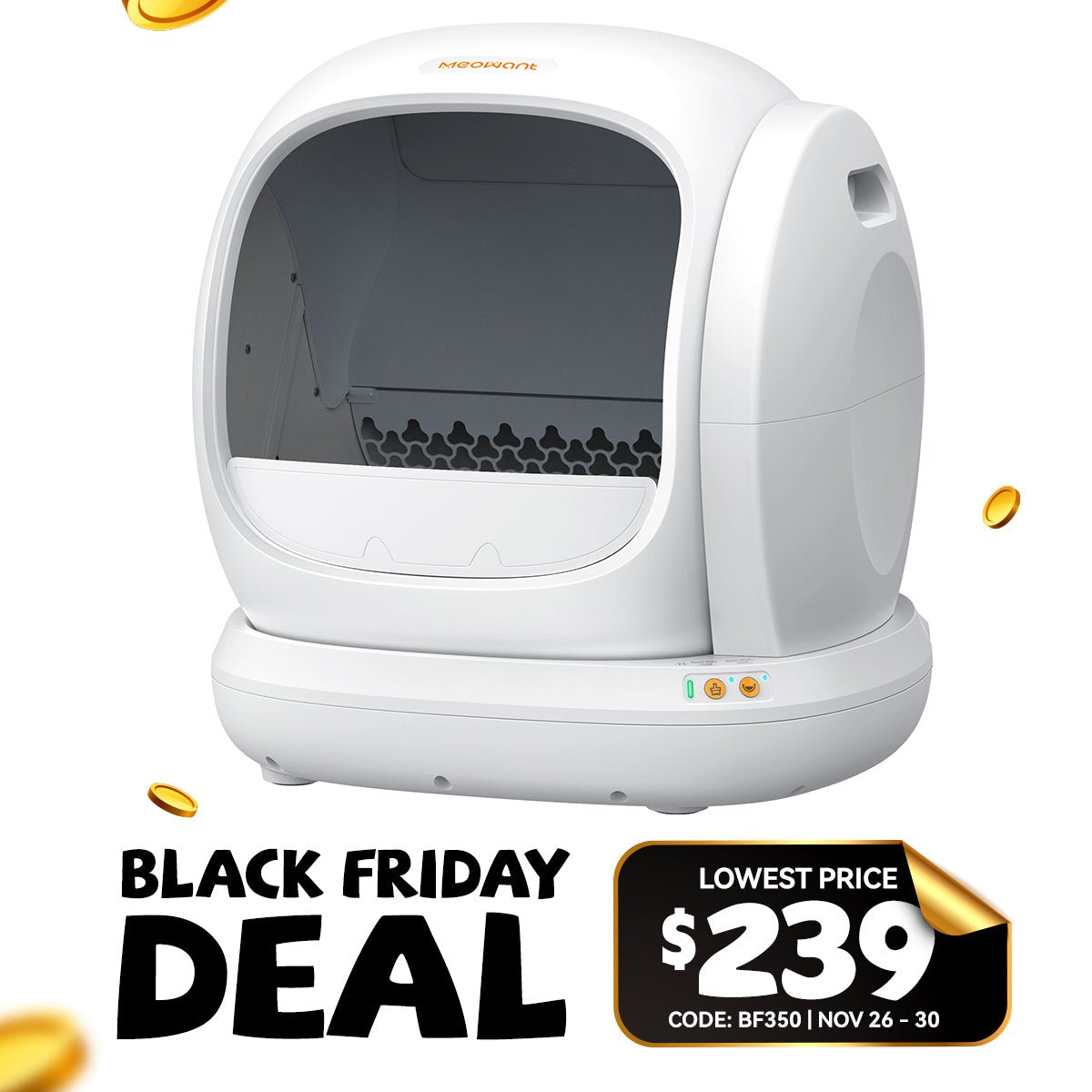 Meowant Self - Cleaning Cat Litter Box - MW - SC02 - Meowant