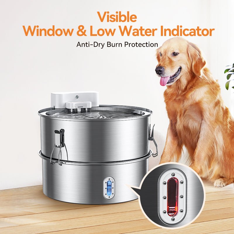 Meowant Stainless Steel Dog Water Fountain - DF01 - Meowant
